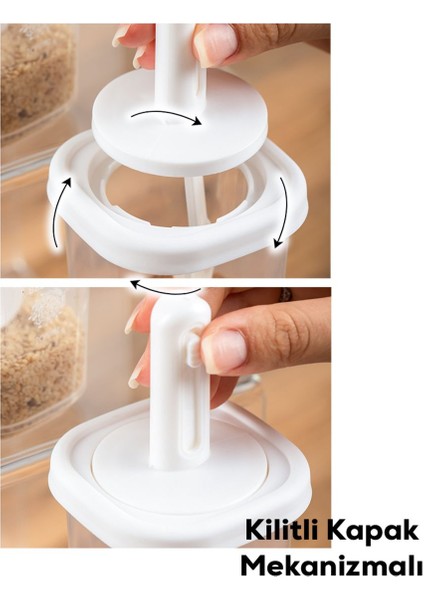 14'lü Kaydırmalı Sızdırmaz Baharatlık Seti, Kapaklı, Etiketli, Yağdanıklı fırsatları