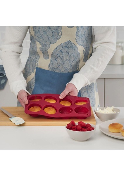 Koyu Kırmızı Silikon Muffin Kalıbı, 18X30 Cm, Dayanıklı ve Esnek Tasarım fırsatları