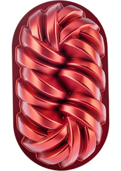 Kırmızı Sarmal Döküm Kek Kalıbı 26X14 Cm, Dayanıklı ve Şık Tasarım indirimleri