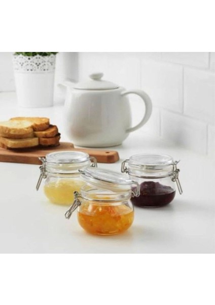 Cam Kapaklı Kavanoz Seti, 13 Cl, 3'lü, Şık ve Kullanışlı Saklama Çözümleri