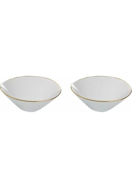 Beyaz Moon Cam Kase 23CM 2'li Set, Şık ve Kullanışlı Mutfak Aksesuarı