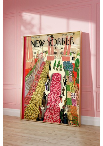Renkli 1932 New Yorker Posteri, Çerçevesiz, Sanat ve Dekorasyon Için Mükemmel