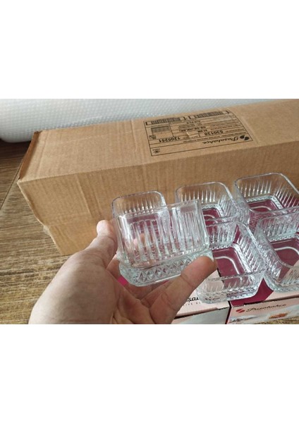 Turuncu Kare 6'lı Çerezlik ve Tatlı Sunum Kasesi, Şık ve Kullanışlı Set indirimleri