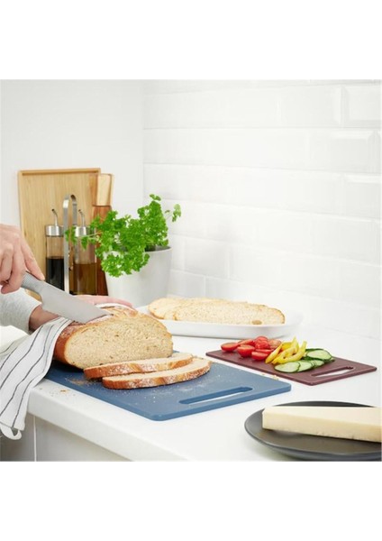 Mavi-Kırmızı 2'li Kesme Tahtası, Dayanıklı ve Şık Mutfak Gereci modelleri