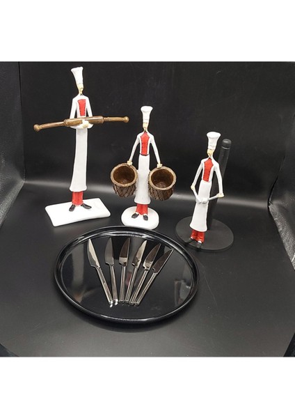 6'lı Yemek Bıçak Seti, 17 Cm, 304 Kalite Çelik, Şık ve Dayanıklı Tasarım