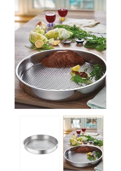 Paslanmaz Çelik Çiğ Köfte Tepsisi Lüx 44 Cm, Sağlam ve Şık Tasarım