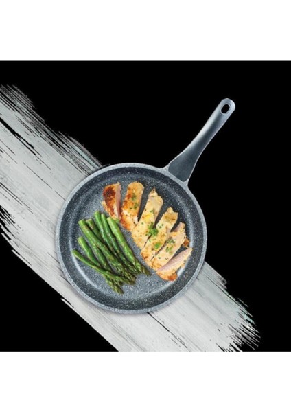 20 cm Gri Granit Tava, Dayanıklı ve Şık Mutfak Gereci