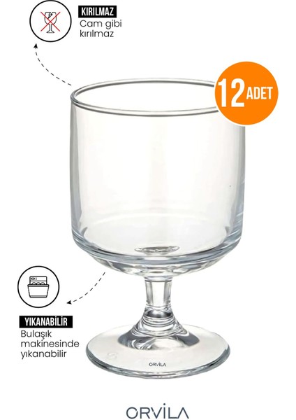 12'li Turuncu Tatlı Sunum Bardağı, Dayanıklı ve Şık Plastik Kase Seti fiyatları