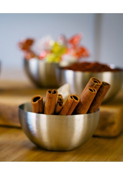 Paslanmaz Çelik 6'lı Çerezlik Takımı, Kahverengi, 8,5 Cm, Şık ve Kullanışlı Tasarım