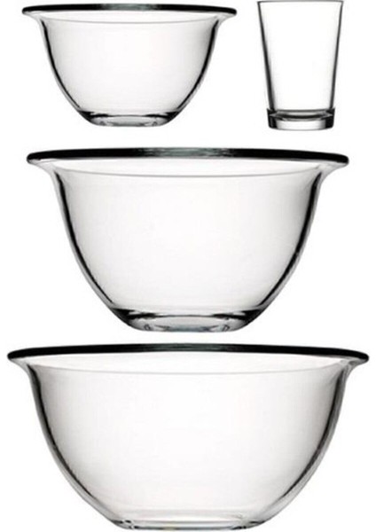 Beyaz 4 Parça Fırın ve Karıştırma Kabı Seti, Lezzetli Tarifler Için Mükemmel Seçim