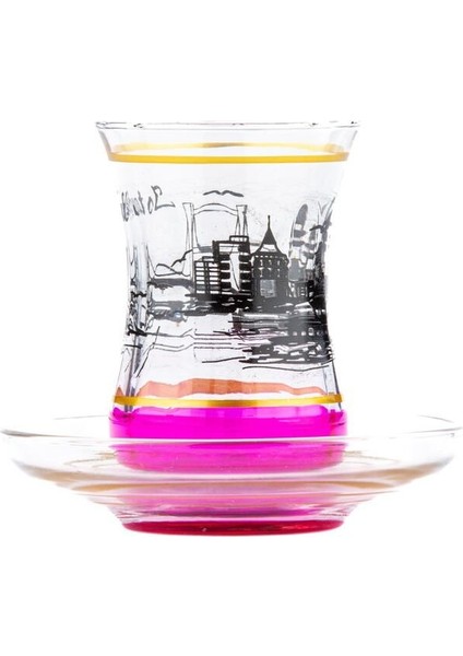 6 Kişilik Renkli Çay Bardağı Takımı, Şık ve Kullanışlı Set