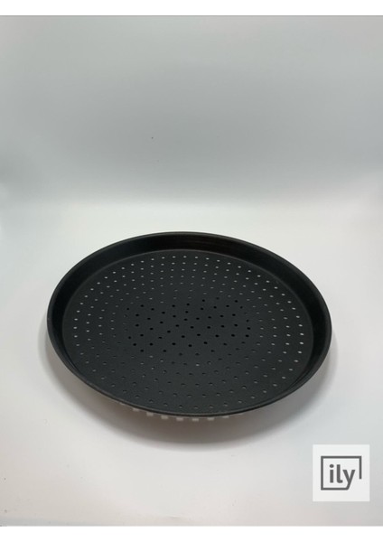 30 cm Siyah Granit Delikli Pizza Tepsisi, Lezzetli Pişirmeler Için Ideal Seçenek