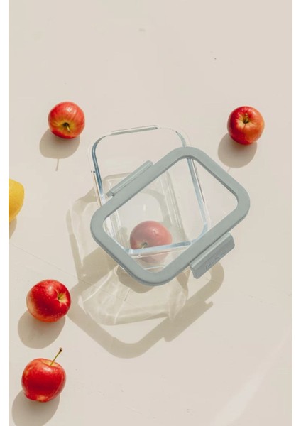 Şeffaf Cam Saklama Kabı 460ML, Modern ve Dayanıklı, Pratik Kullanım