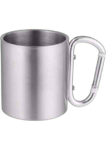 Krom Çift Katmanlı Karabinalı Şık Kupa, Dayanıklı ve Modern Tasarımlı Içecek Kabı modelleri
