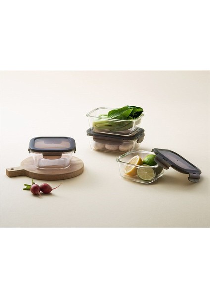 Dörtgen Saklama Kabı, 740 Ml, Gri, Dayanıklı ve Şık Tasarım fiyatları