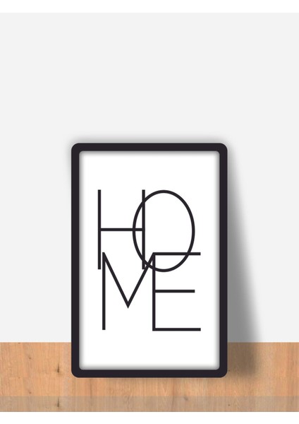 Modern Ahşap Çerçeve Görünümlü Duvar Tablosu, Siyah, A4 (20X30CM) fiyatları