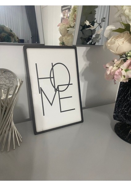 Modern Ahşap Çerçeve Görünümlü Duvar Tablosu, Siyah, A4 (20X30CM) fırsatları