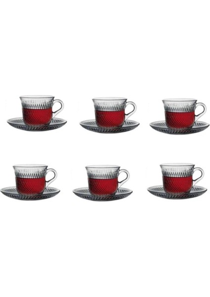 12'li Şık Çay Fincan Takımı, Zarif ve Dayanıklı Seramik Tasarım