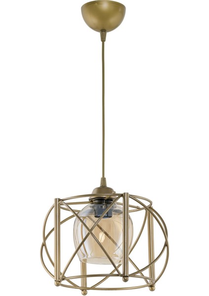 Şık Bal Rengi Camlı Eğik Sarkıt Avize, Modern ve Zarif Aydınlatma Heli fiyatları