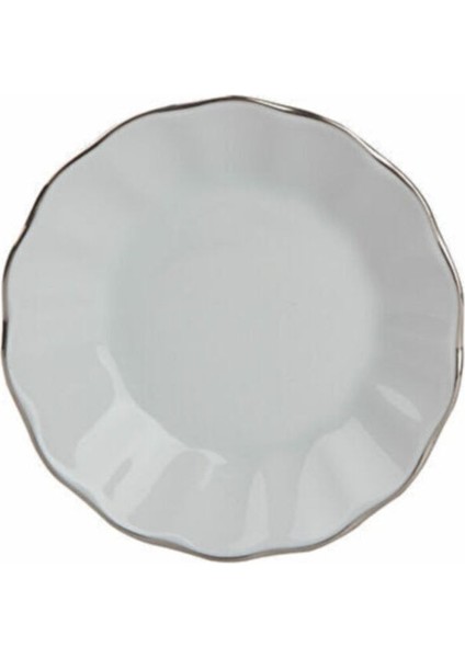 6'lı Platin Yaldızlı Çay Tabağı Takımı, Şık ve Zarif Tasarım