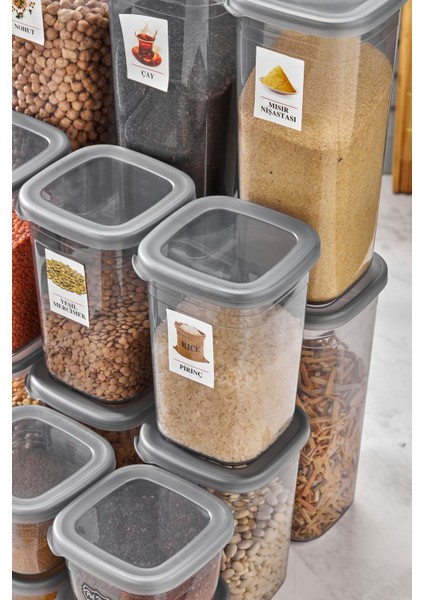 18'li Kapaklı Saklama ve Baharatlık Seti, Etiketli, Çok Amaçlı, Şık ve Kullanışlı indirimleri