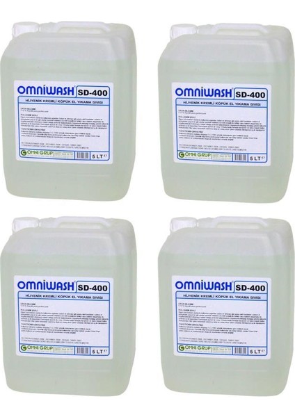 SD-400 5000ML Hijyenik Köpük Sıvı El Sabunu 4 Adet