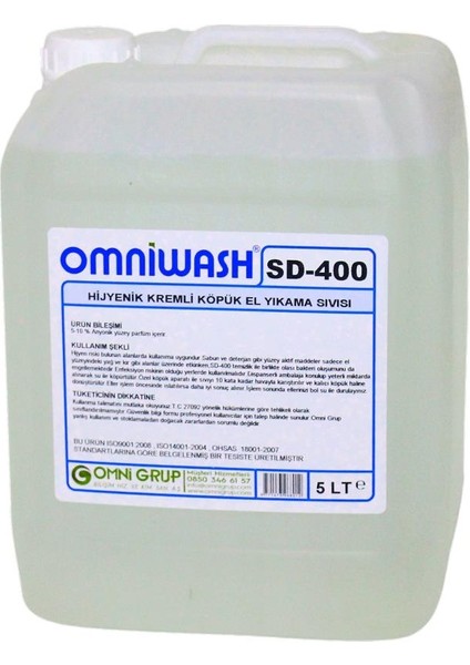 SD-400 5000ML Hijyenik Köpük Sıvı El Sabunu 4 Adet fiyatları