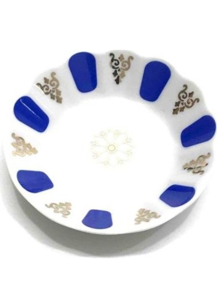 6 Kişilik Mavi Gold Porselen Kahve ve Çay Tabağı Takımı modelleri