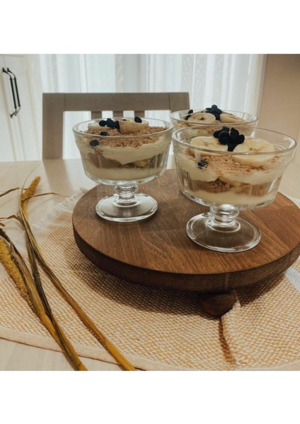 Ahşap Ayaklı Sunumluk, Şık ve Doğal Ceviz Rengi, Zarif Tasarım modelleri