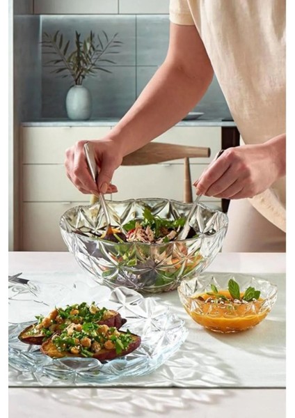 7'li Cam Kase Takımı, Estrella Serisi, Şık ve Zarif Tasarım, Kahverengi