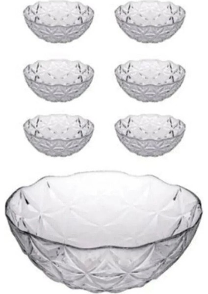 7'li Cam Kase Takımı, Estrella Serisi, Şık ve Zarif Tasarım, Kahverengi modelleri