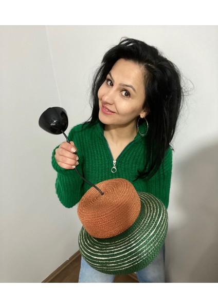 Modern ve Rustik Dekoratif Hasır Avize, Şık ve Doğal Tasarım, Yeşil, Gri ve Kiremit Renk Seçenekleri fırsatları