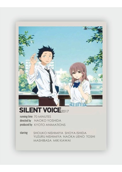 Renkli Anime Bilgi Kartı, Minimalist Poster, Şık ve Zarif Tasarım
