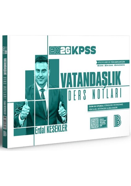 2026 KPSS Vatandaşlık Ders Notları 192 Sayfa Mesleki Hazırlık İçin Uygun Benim Hocam Yayınları