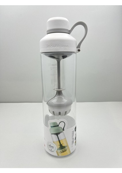 Beyaz Tritan Günlük Detoks Matara 680 Ml, Şık ve Hafif Tasarım