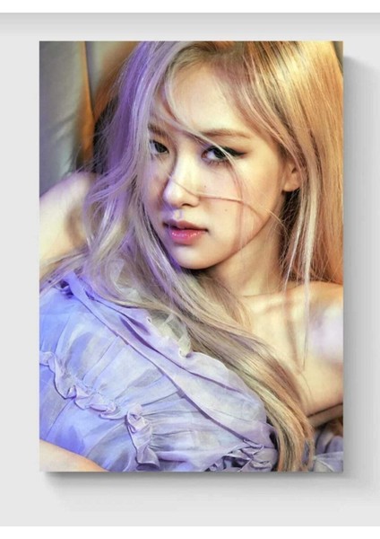 Renkli K-Pop Rose Poster, Yüksek Çözünürlüklü Duvar Dekoru