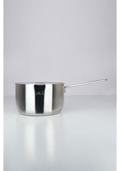 Paslanmaz Çelik 18 cm Saplı Dökme Ağızlı Sosluk Sütlük Tava