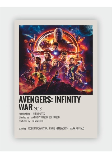 Renkli Film Bilgi Kartı Duvar Posteri, Süper Kahraman Temalı Dekorasyon