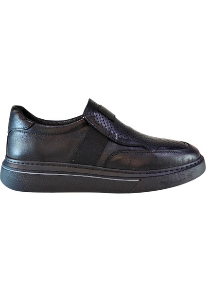 Erkek Hakiki Tabaka Deri Lastik Bantlı Sneakers Ayakkabı 25WM0301