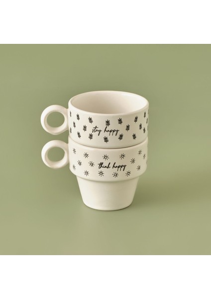 Kahverengi Seramik Espresso Fincanı Seti, 2'li, 105 Cc, Şık ve Kullanışlı Tasarım