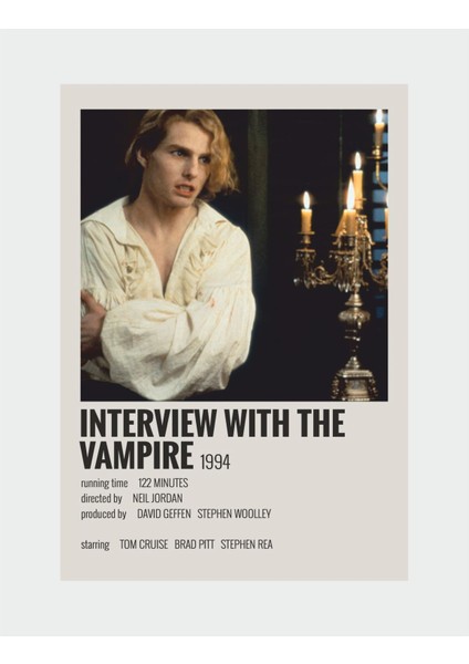 Canlı Renkli Film Bilgi Kartı Duvar Posteri, Şık Dekorasyon Parçası