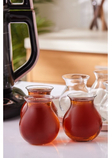 6'lı Tatlıcan Çay Bardağı Seti, 200 Ml, Beyaz, Şık ve Kullanışlı Tasarım
