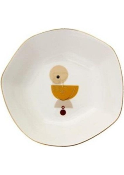 19CM Seramik Kase, Modern Desen, Şık ve Dayanıklı Tasarım