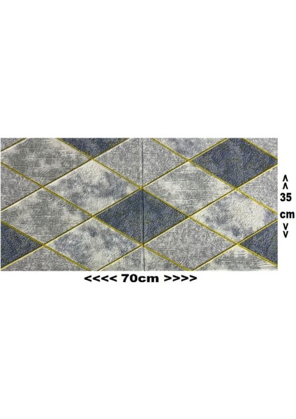 Çok Renkli 3D Baklava Desenli Kendinden Yapışkanlı Duvar Paneli 70X35CM fiyatları