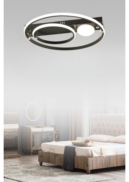 ESSLİGHT PARMA 45 CM PLAFONYER LED AVİZE 3 RENK IŞIK MODLU (BEYAZ SARI GÜN IŞIĞI) MODERN DEKORATİF AYDINLATMA fırsatları