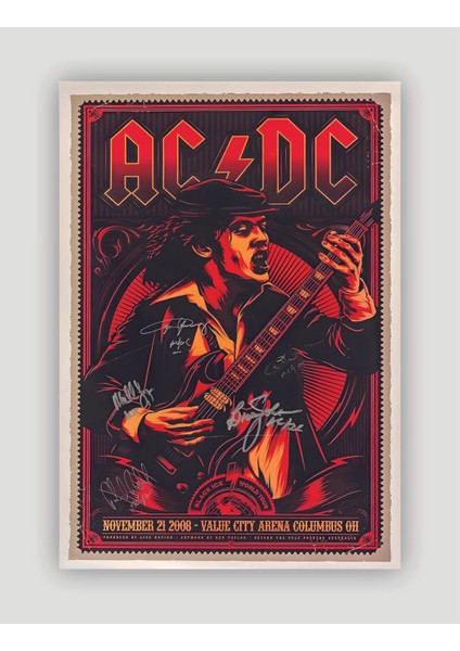 Çok Renkli Vintage Duvar Posteri, Dekor ve Kalın Kağıt, 2008 Columbus Ohio Etkinlik