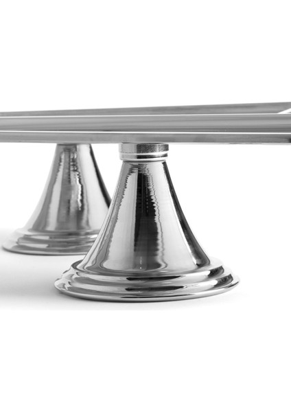 Renkli 2'li Dikdörtgen Gümüş Ayaklı Sunum Standı Kek, Pasta, Tatlı, Kurabiye