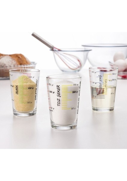 Beyaz 200 ml Ölçü Kabı Seti, Şık ve Pratik Kullanım Için Ideal