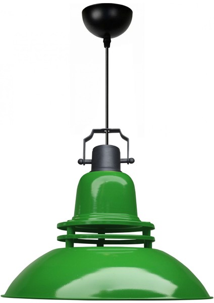 Yeşil Renkli Endüstriyel Tarz Büyük Boy Metal Sarkıt Işık modelleri