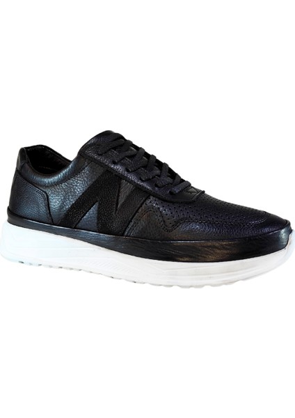 Erkek Ön Yüzü Delikli Hakiki Tabaka Deri Sneakers Ayakkabı 25WM0335 fiyatları